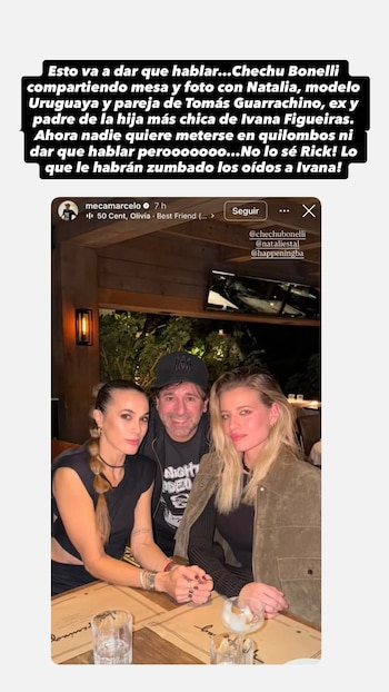 Pochi, de Gossipeame, viralizó la foto y remarcó que Natalia es la pareja de Tomás Guarrachino, ex de Ivana Figueiras y padre de su hija menor