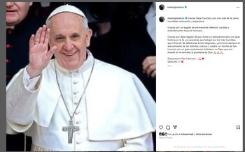 “Gracias Papa Francisco por una