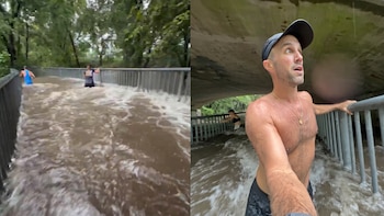 Desafío extremo en Nueva Jersey: 250 corredores terminaron una media maratón bajo el agua