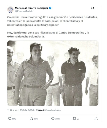 Con esta publicación, la senadora