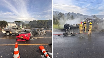 Fuerte explosión en peaje de Zipaquirá tras choque de tractocamión con unos ocho vehículos: hay al menos 2 muertos y 19 heridos