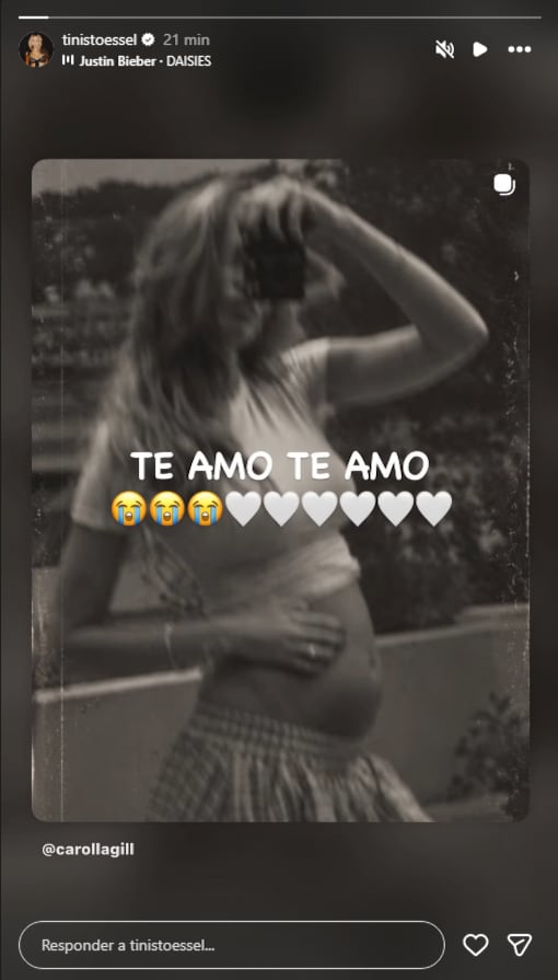 Tini también compartió la noticia en sus historias (Instagram)