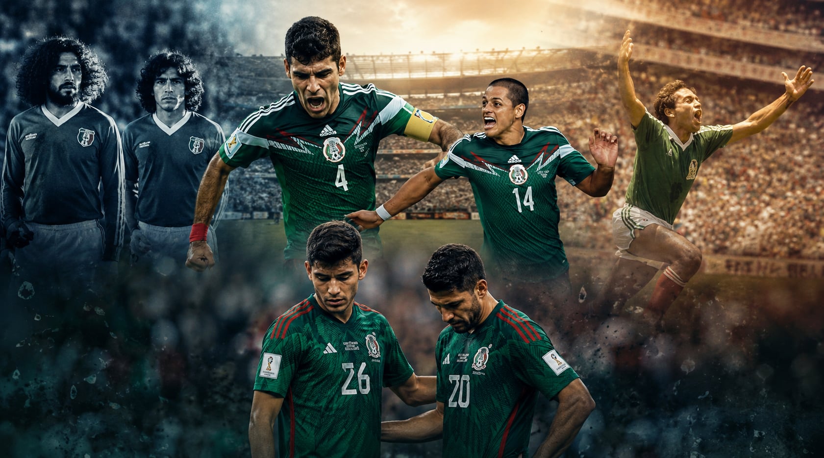 El Tri ha sido protagonista de actuaciones memorables y de torneos para el olvido. (Imagen generada por la IA)