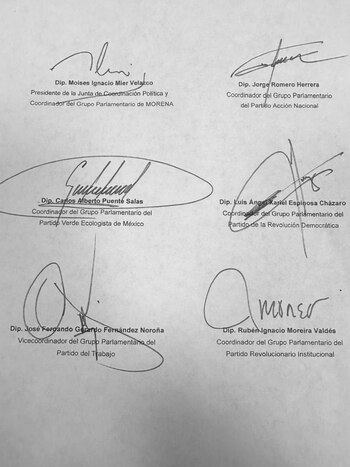 La carta fue firmada por