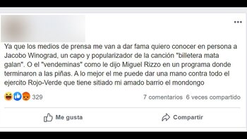 ESTADOS DE FACEBOOK ACOSADOR LA PLATA