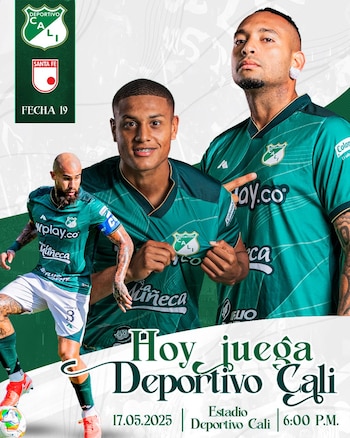Con Jarlan Barrera y Juan Sebastián Quintero, Cali presentó el partido ante Santa Fe-crédito @AsoDeporCali/X