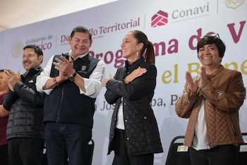 Claudia Sheinbaum aseguró que atendería las demandas de manifestantes por la construcción de un Polo de Bienestar en San José Chiapa, Puebla. (Foto: Presidencia)