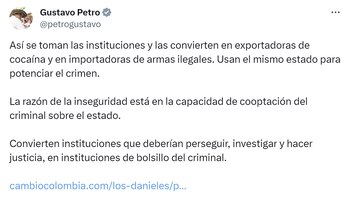 El presidente Gustavo Petro señaló