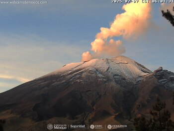 Monitoreo del Popocatépetl este 7 de julio
Crédito: Cenapred.