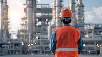 Un trabajador de Repsol. Víctor Fernández / Europa Press