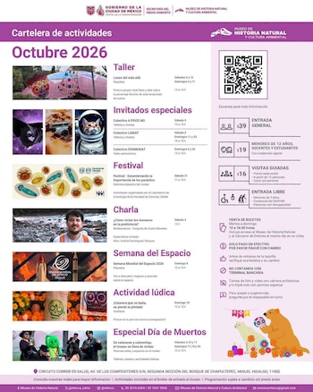 Durante el mes de octubre se suman actividades de divulgación astronómica y culturales por el Día de Muertos. (Instagram/@mhnca)