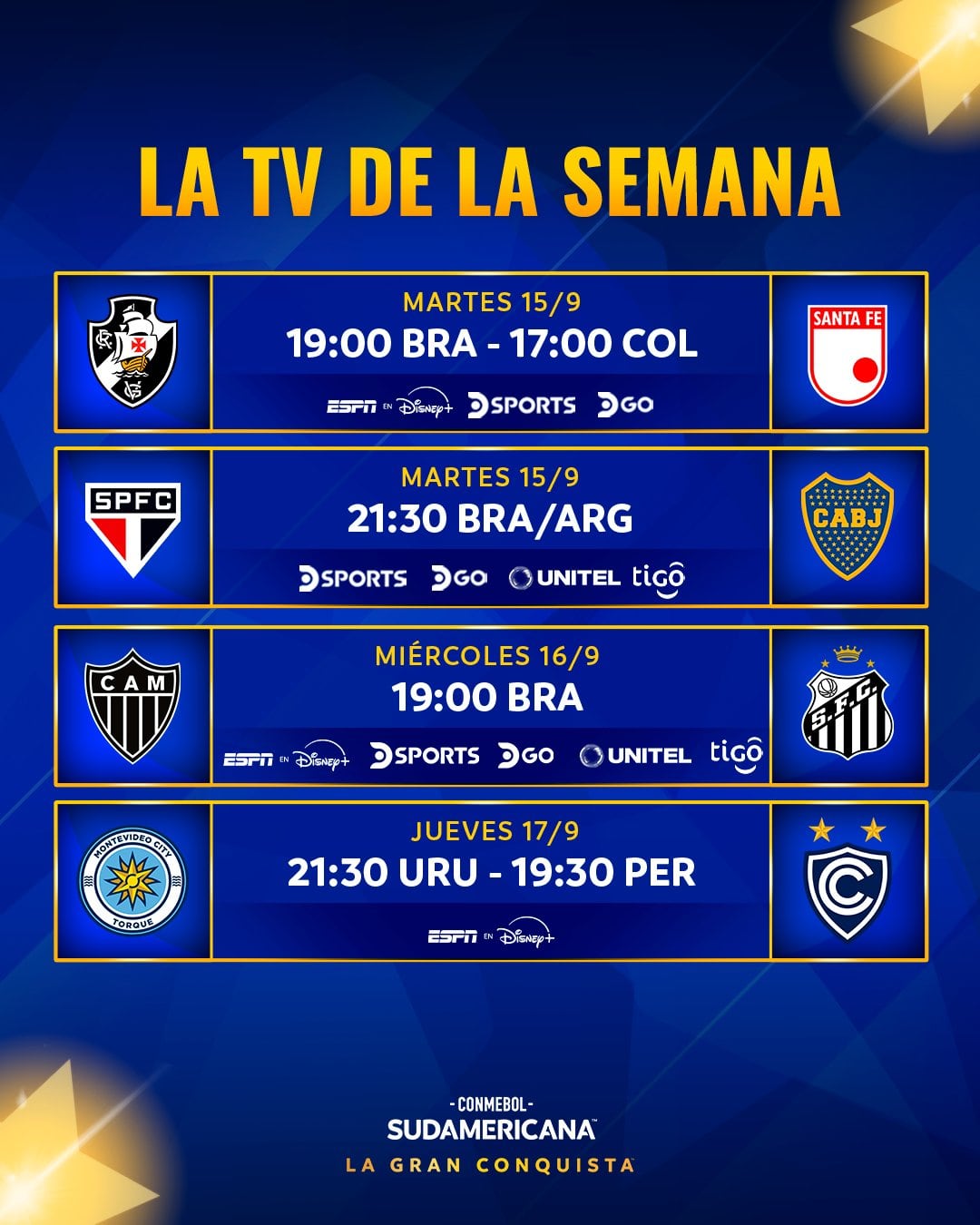 Dónde ver los partidos por cuartos de final vuelta de la Copa Sudamericana 2026