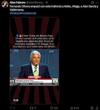 Debate presidencial EN VIVO: lo más viral en redes tras los momentos más polémicos. Captura: X.