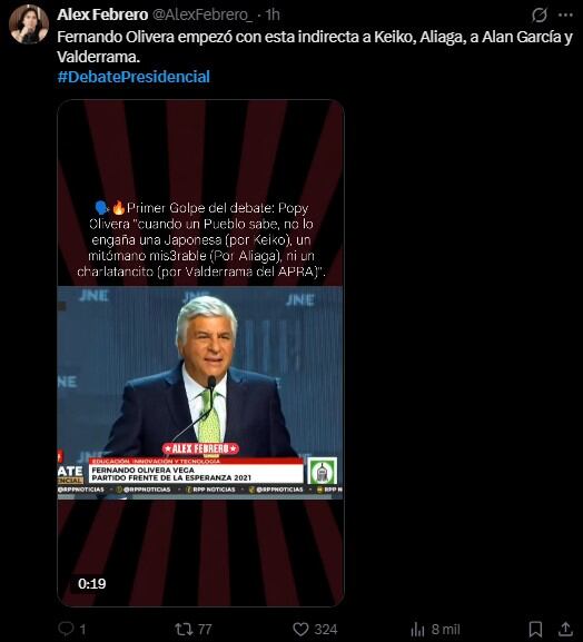 Debate presidencial EN VIVO: lo más viral en redes tras los momentos más polémicos. Captura: X.