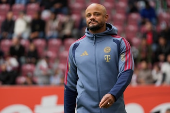 Vincent Kompany es el entrenador del Bayern Múnich desde hace más de dos años (AP Foto/Matthias Schrader)