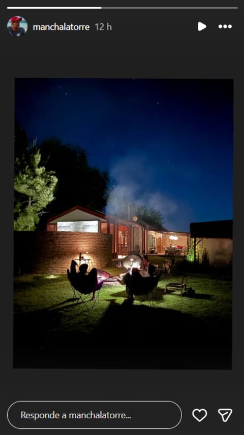 Por su parte, el propio Mancha dejó constancia del momento que compartió entre amigos en su casa (Instagram)
