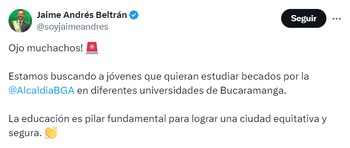 Jaime Andrés Beltrán dio a