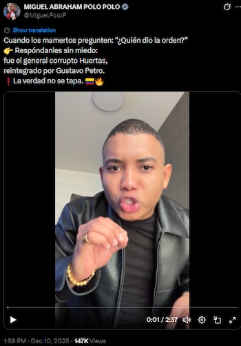 “Fue el general Huertas”, la