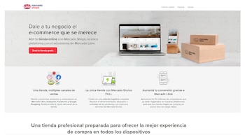La homepage de Mercado Shops