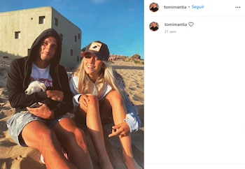 Morena Beltrán y su novio jugador de Flandria