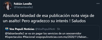 Fabian aseguró que todo se