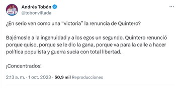Opinión de Andrés Tobón sobre