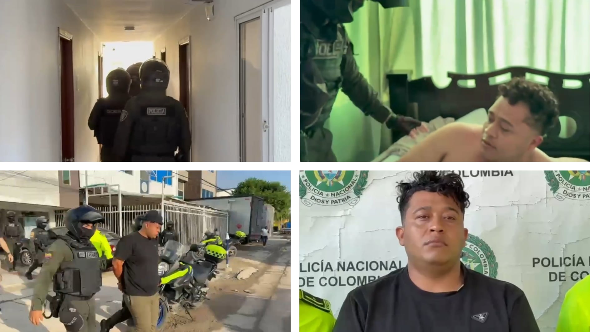 El criminal no se exponía en público por más de 15 minutos en sus salidas - crédito Policía Nacional de Colombia