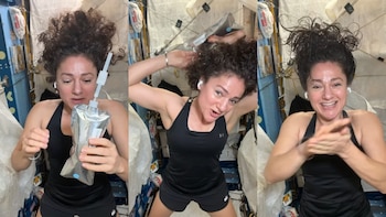 Agua en bolsas y champú sin enjuague: cómo es un baño en el espacio explicado por una astronauta