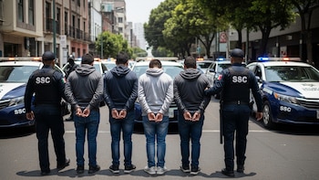 Policía de la CDMX captura a cinco hombres con más de 100 dosis de droga en Álvaro Obregón