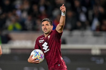 Giovanni Simeone viene de marcar 11 goles y brindar 2 asistencias con el Torino (Tano Pecoraro/LaPresse via AP)