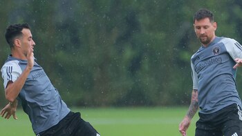 Lionel Messi junto a Sergio