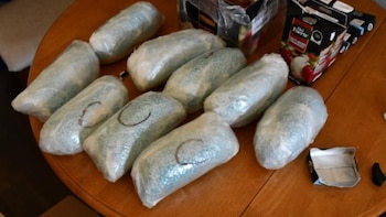 Las bolsas con el opioide