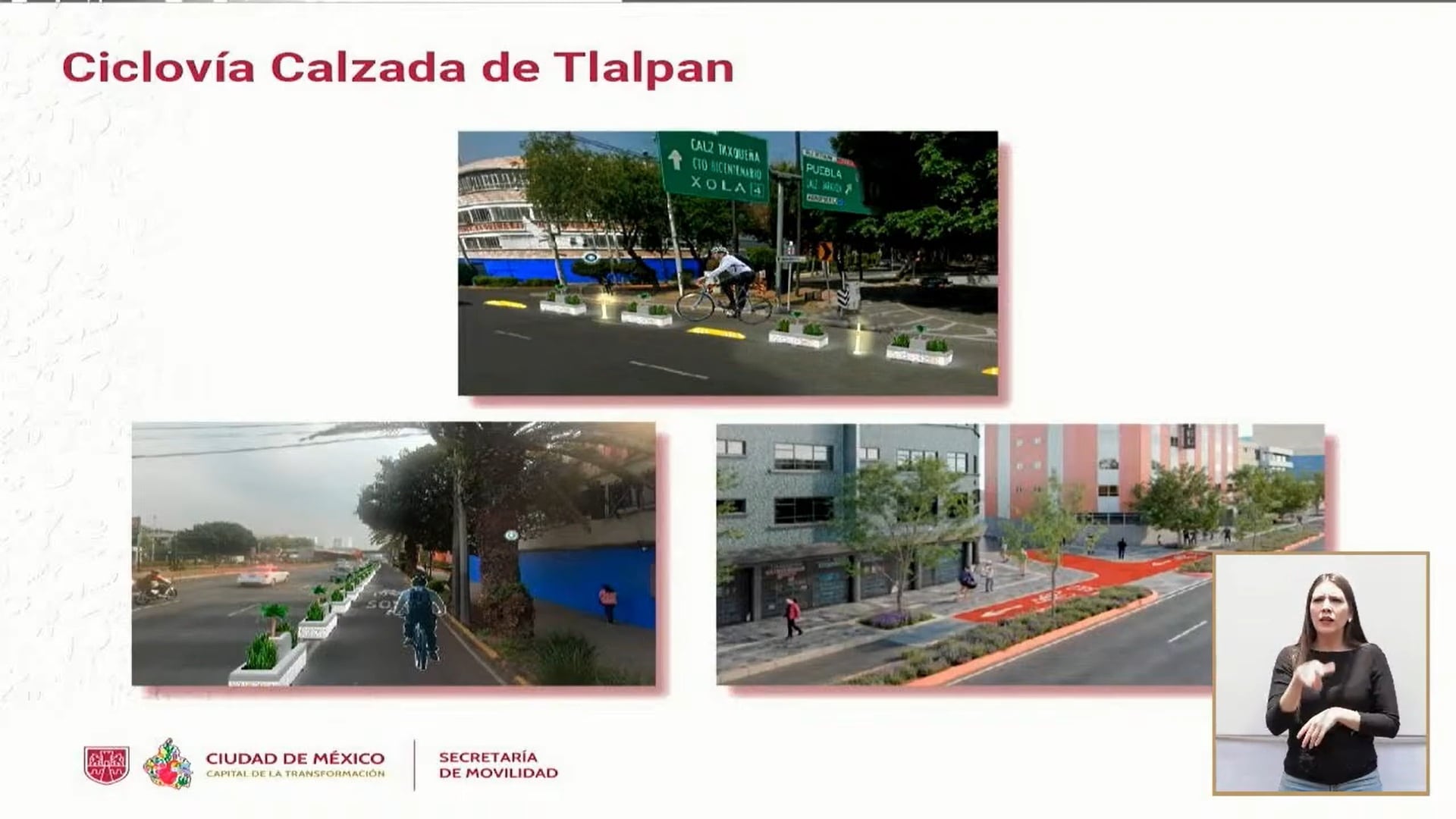 Así será la ciclovía de Tlalpan (YouTube/ Clara Brugada Molina)