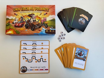 Juego 'Una vaca al volante', ideado por Gael Pell, de 12 años