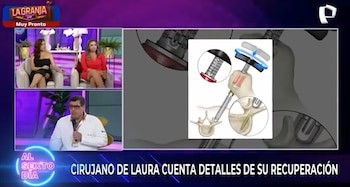 Un cirujano y presentadoras de