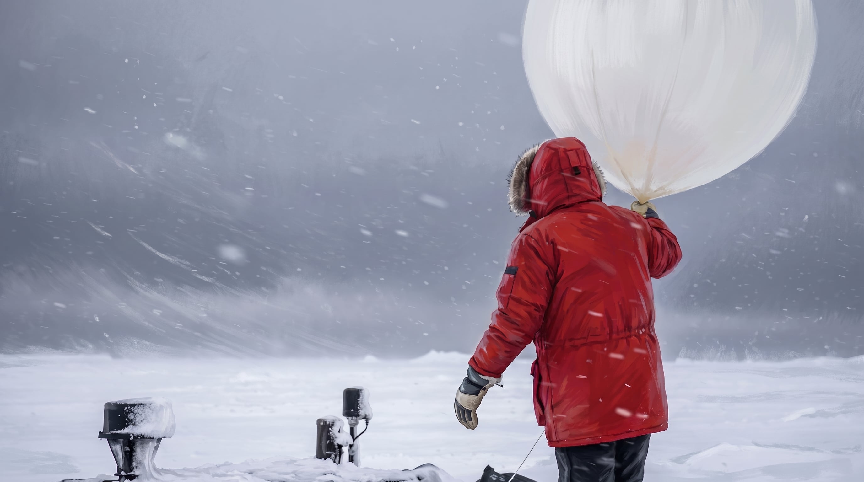 El frío extremo del continente antártico limita la frecuencia en el lanzamiento de globos meteorológicos o radiosondas. (Imagen Ilustrativa Infobae)