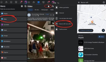 La aplicación da información sobre