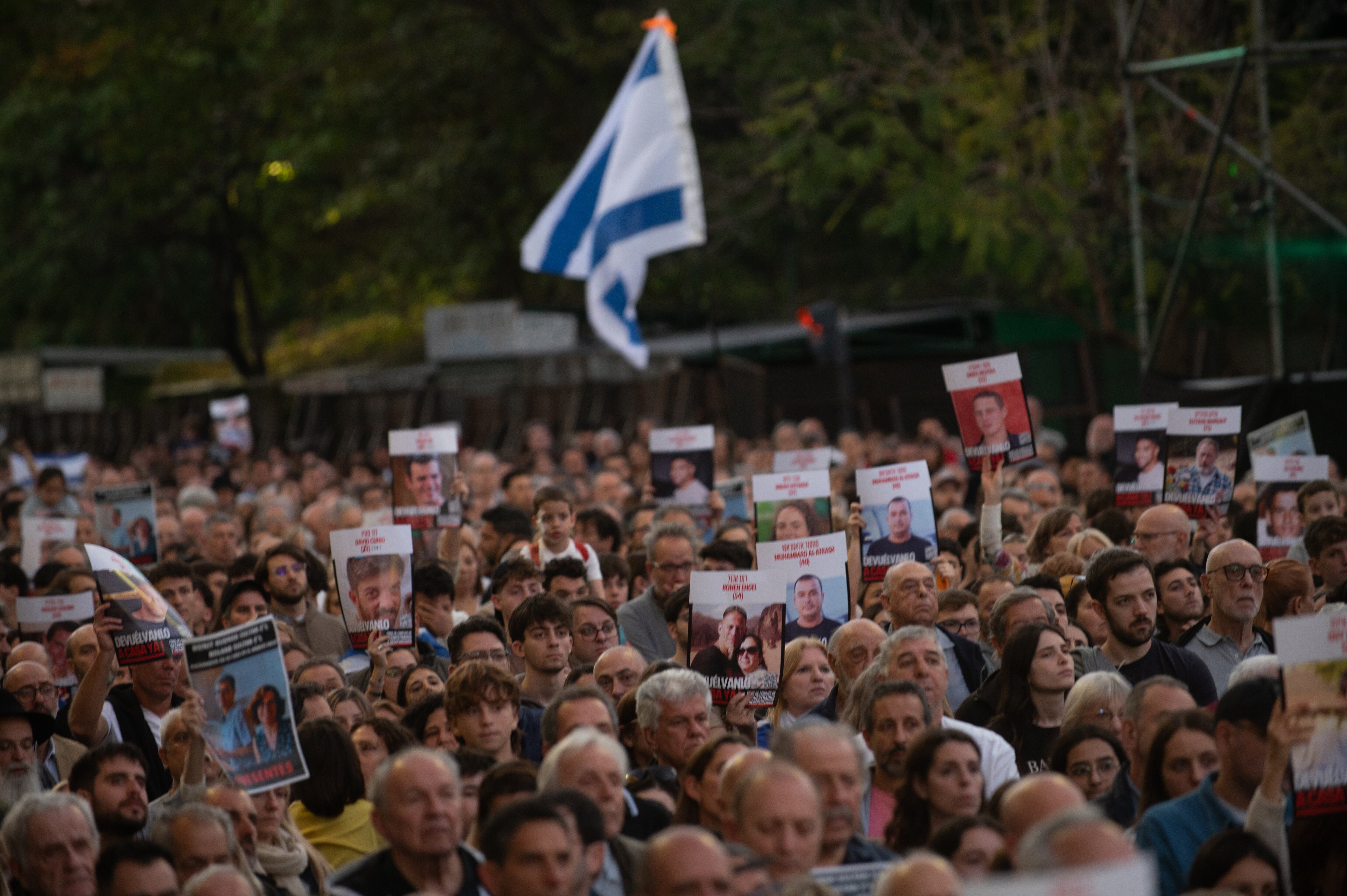 Acto Central para exigir la liberación de todos los secuestrados por Hamás (Fotos: Jaime Olivos)