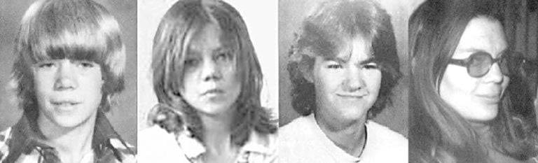 Las víctimas de los asesinatos en Keddie: John Sharp, Tina Sharp, Dana Wingate, Sue Sharp