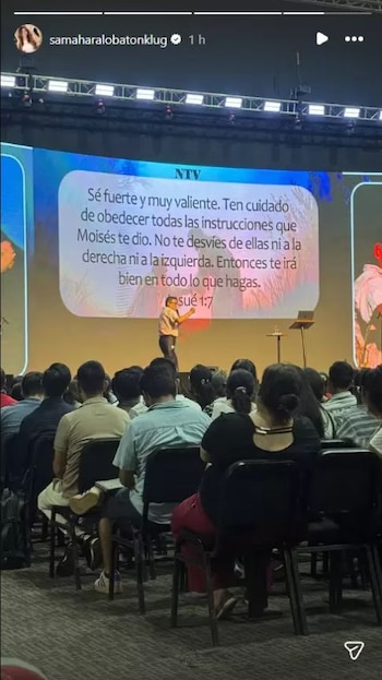 La influencer compartió una cita