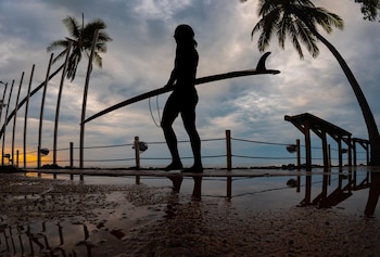 El Salvador reúne a más de 120 atletas de 37 países en la playa El Sunsal durante el Surf City ISA World Longboard Championship. (Foto cortesía Ministerio de Turismo)