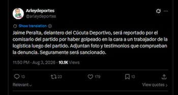 -crédito @arleydeportes/X