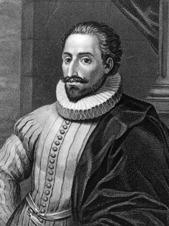 Miguel de Cervantes Saavedra. Empezó en el ejército como recluta y, como tal, peleó en Lepanto, donde fue seriamente herido (Hulton Archive/Getty Images)