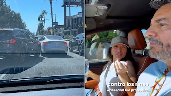 Eugenio Derbez captó choque vial mientras discutía con Alessandra Rosaldo golpes en su camioneta