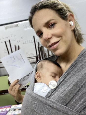 Tatiana Schapiro votó en compañía