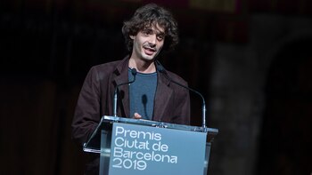 Durante la entrega del Premi