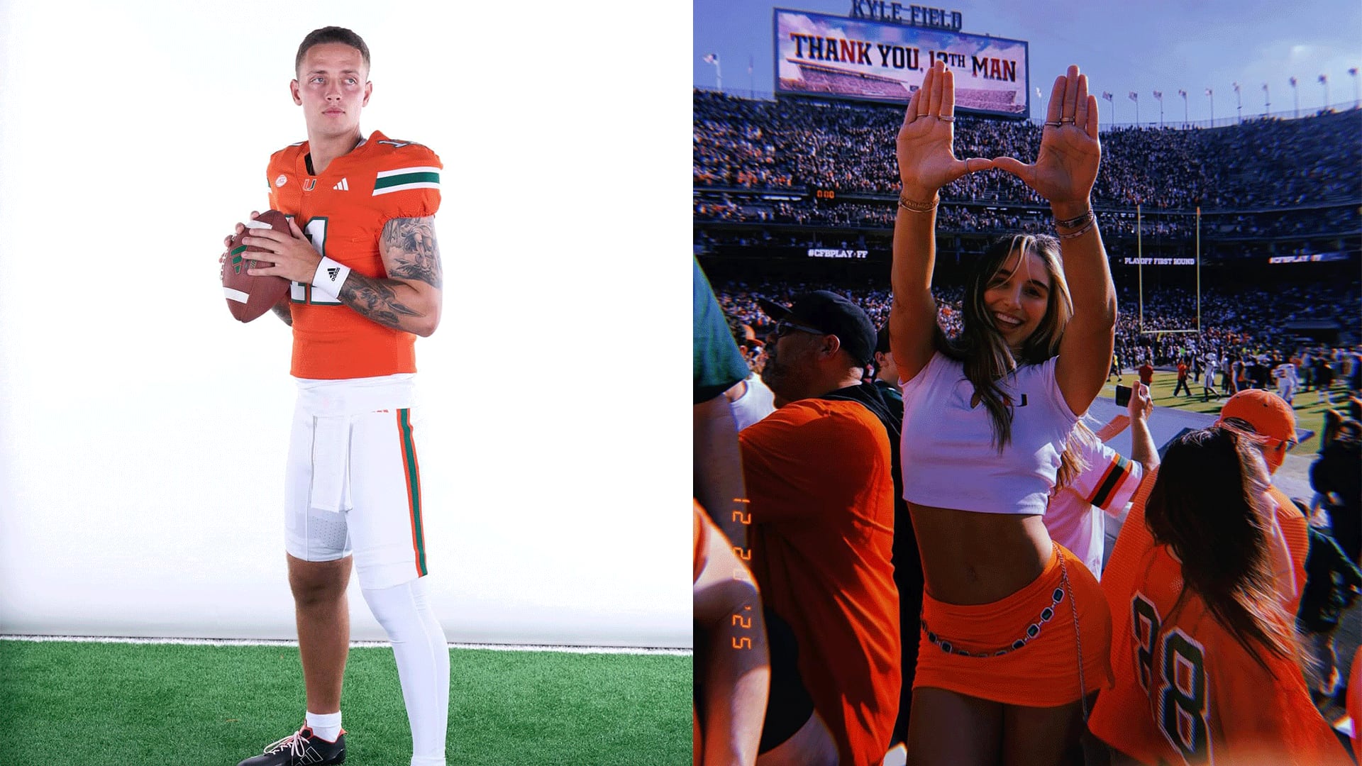 Carson Beck, mariscal de campo de Miami Hurricanes, estaría saliendo con una estrella del cine erótico (Instagram)