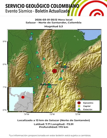El epicentro del sismo se