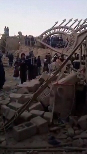 La zona del ataque paquistaní