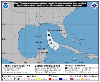 La Depresión Tropical 2 en
